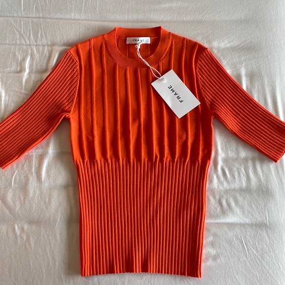 FRAME Trendy Orange Top - Picture 3 of 6